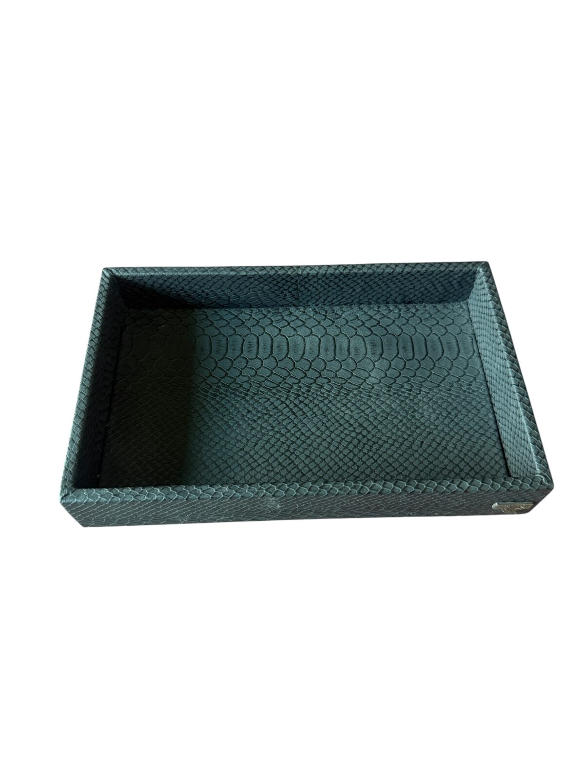 Charola rectangular buró, diseño drilo negro