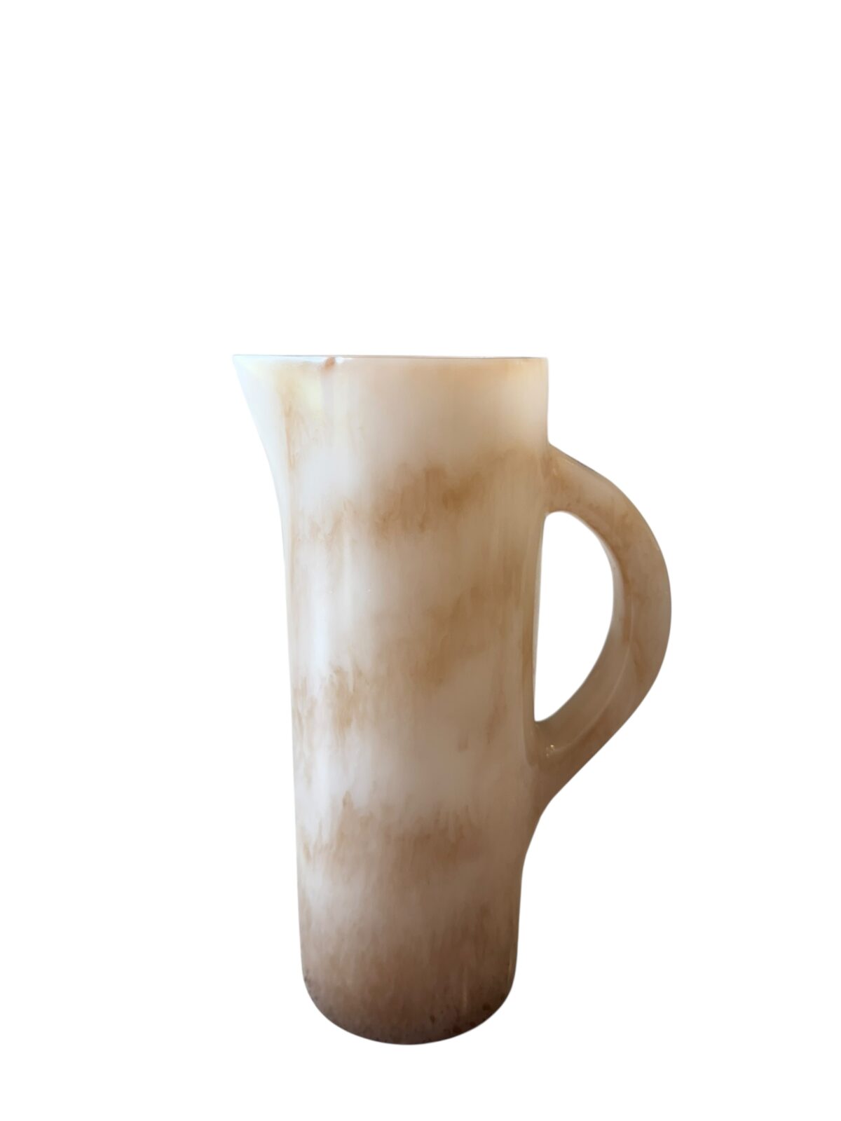 Jarra de resina, color beige con tonos cafés