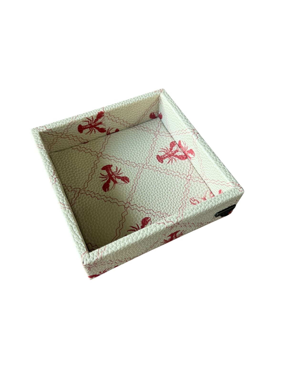Charola cuadrada cubo, diseño langostinos - Image 2