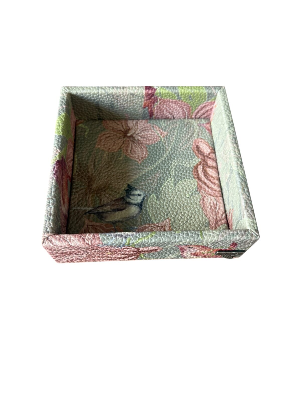 Charola cuadrada cubo, diseño pistilo