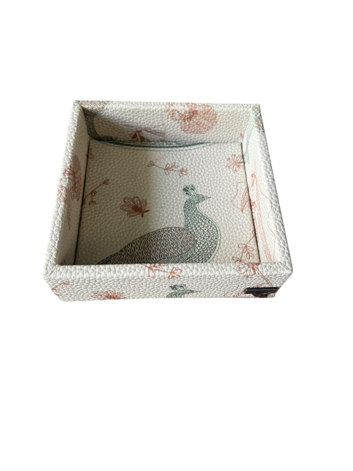 Charola cuadrada cubo, diseño otoño