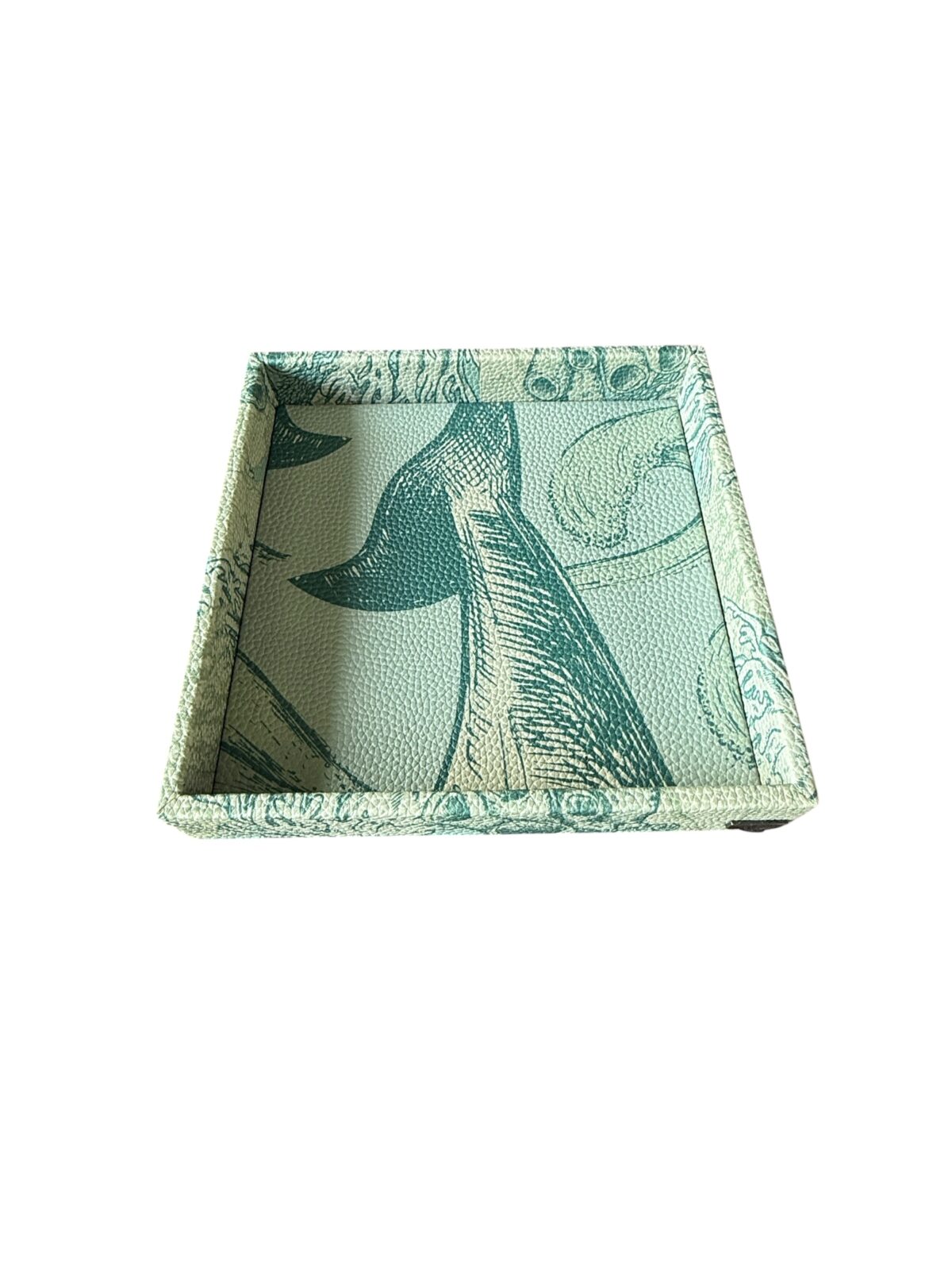 Charola cuadrada chica, diseño ballena