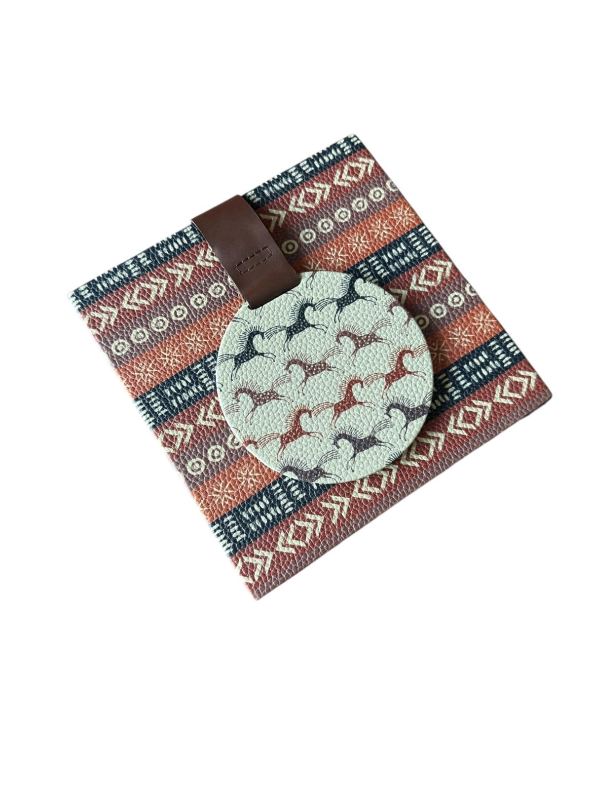Servilletero madera, forrado en diseño potros - Image 2